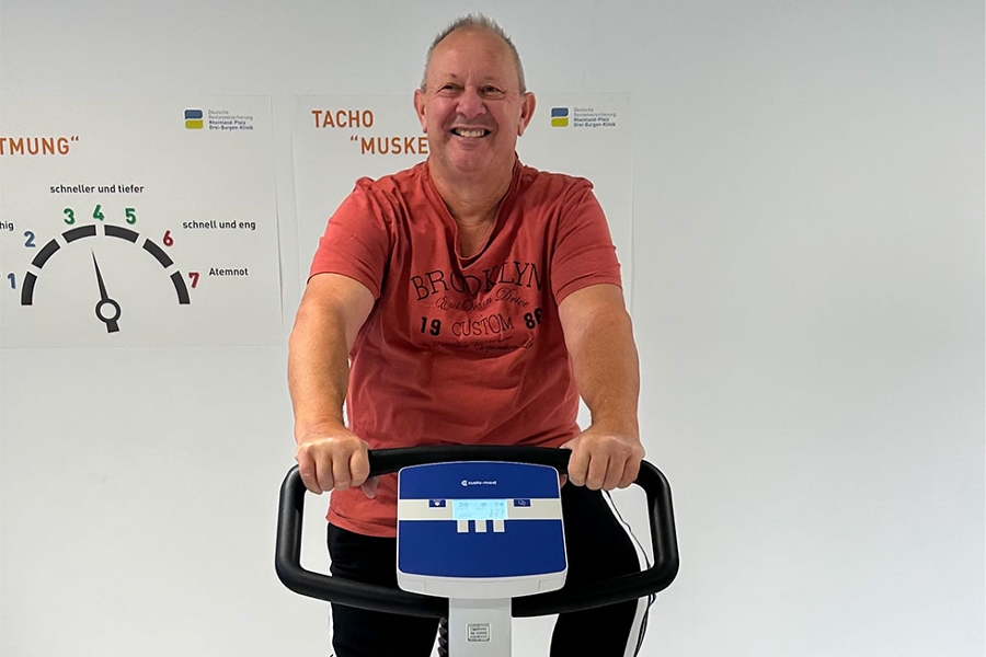 Thomas Sturm auf dem Ergometer Thomas Sturm auf dem Ergometer