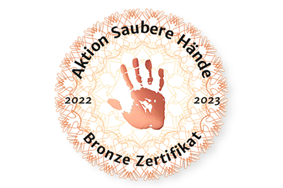 Bronze-Zertifikate der Aktion Saubere Hände 2022/2023